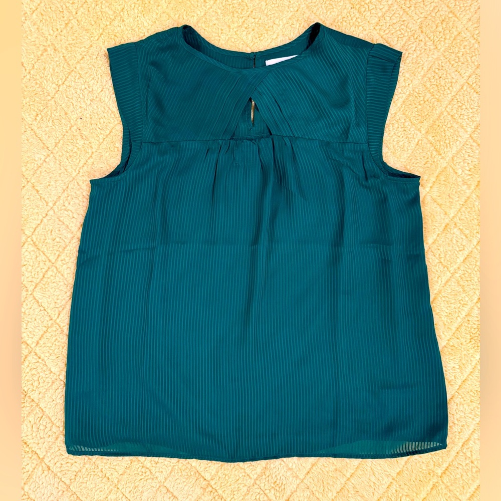LOFT Sleeveless Keyhole Blouse Top Tank | Women’s Small | Green